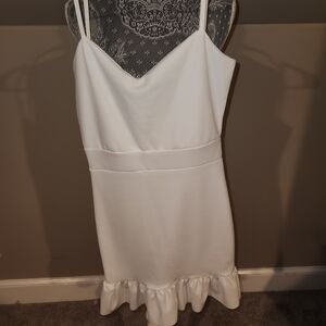 Boohoo White Midi Dress